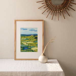Wharfedale, Yorkshire - A4 Art Print