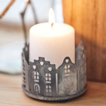 Zinc Houses Cutout Tealight Holder