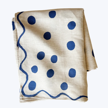 Polka Dot Linen Tablecloth