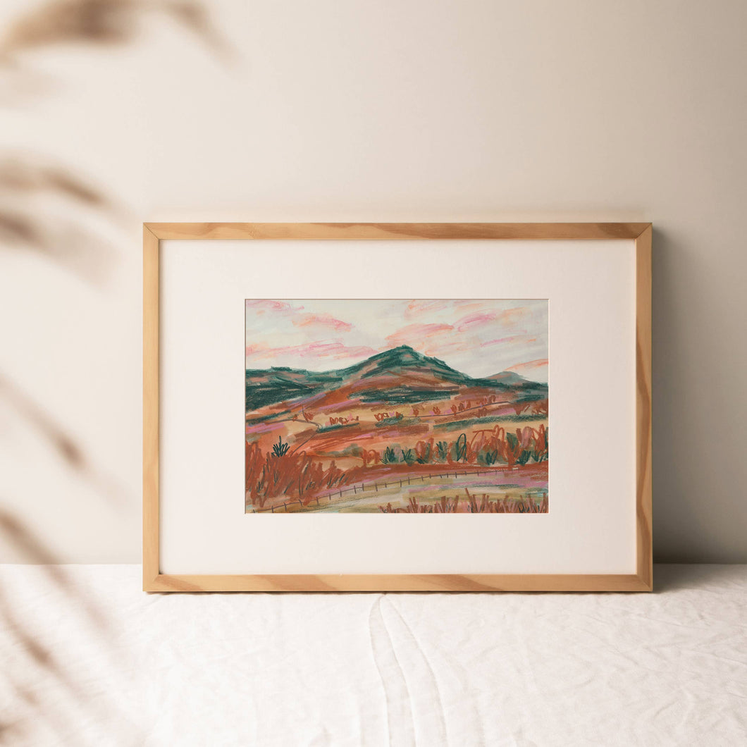 Merionethshire, Wales - A4 Art Print