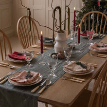 Embroidered Linen Napkins, Set of 2 - Plaster Pink