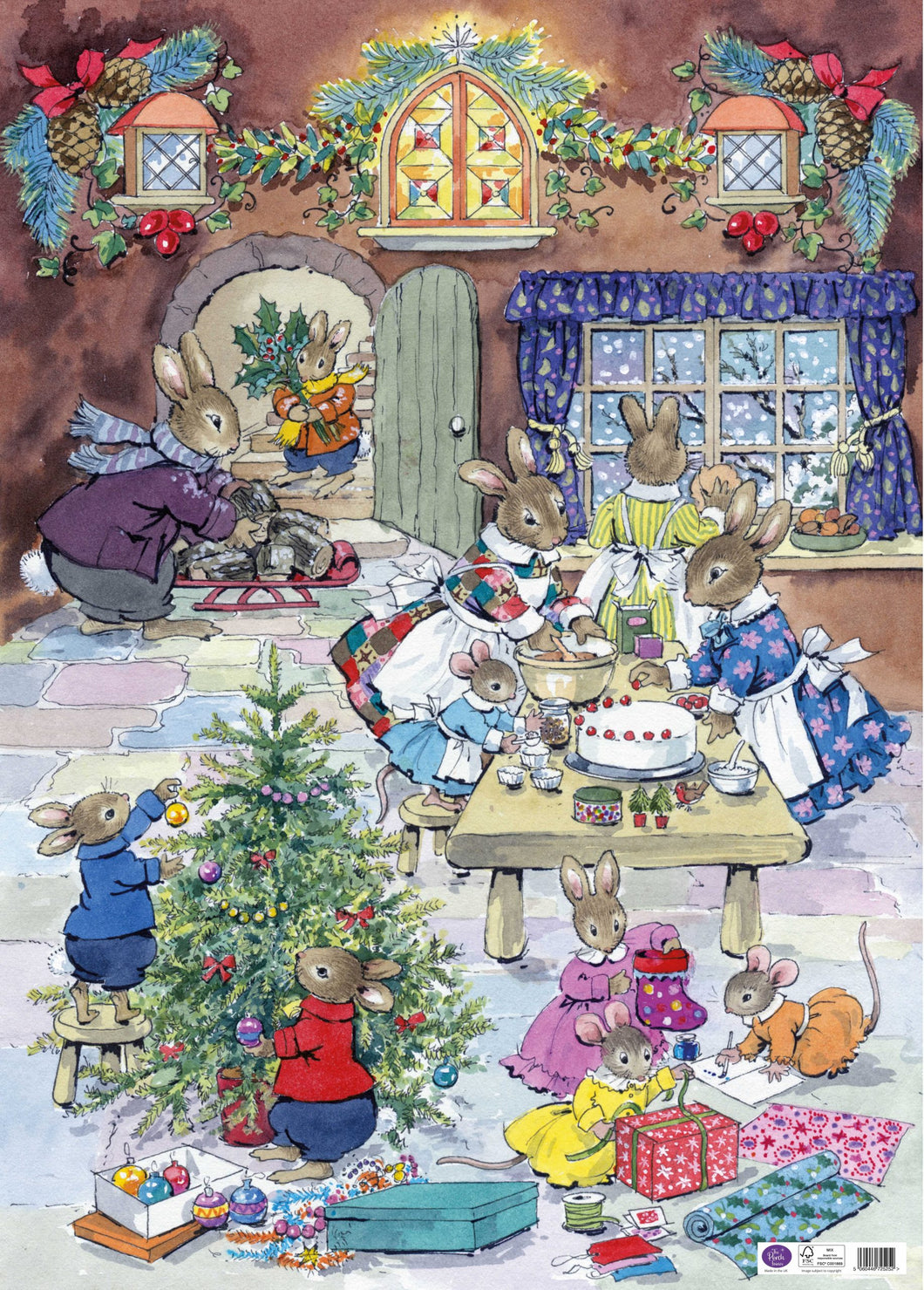 Gift Wrap – Rabbit Family Christmas Eve