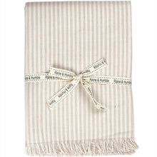 Manor Stripe Tablecloth Mushroom Pink