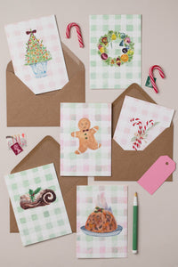 Christmas Tree Gingham Christmas Card