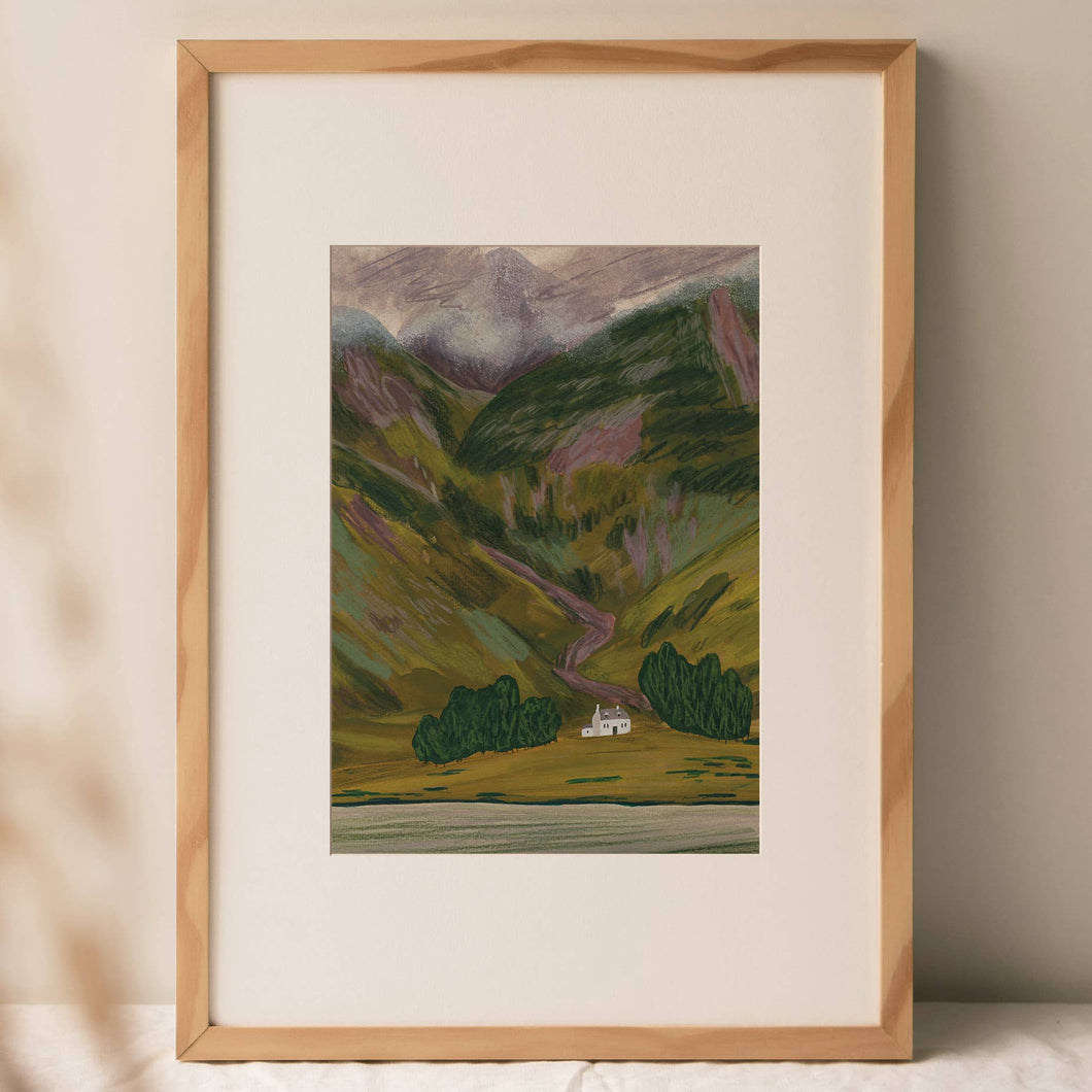 Glencoe In Late Summer, Scottish Highlands - A4 Art Print