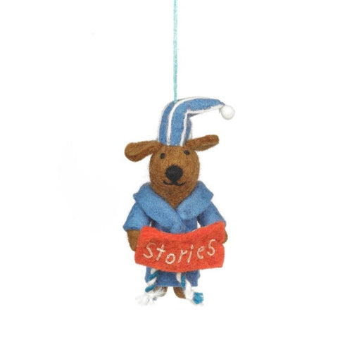 Benny the Bedtime Stories Pooch Hanging Dog Decoration