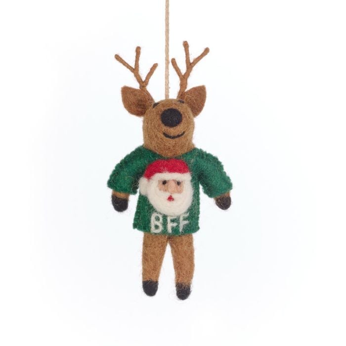 BFF Reindeer Hanging Christmas Decoration