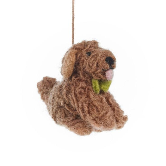 Cassie the Cockapoo Hanging Dog Decoration