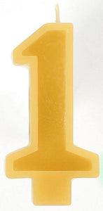 Handmade Beeswax Number Candles