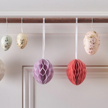 Purple Hanging Paper Easter Eggs (Set of 4)