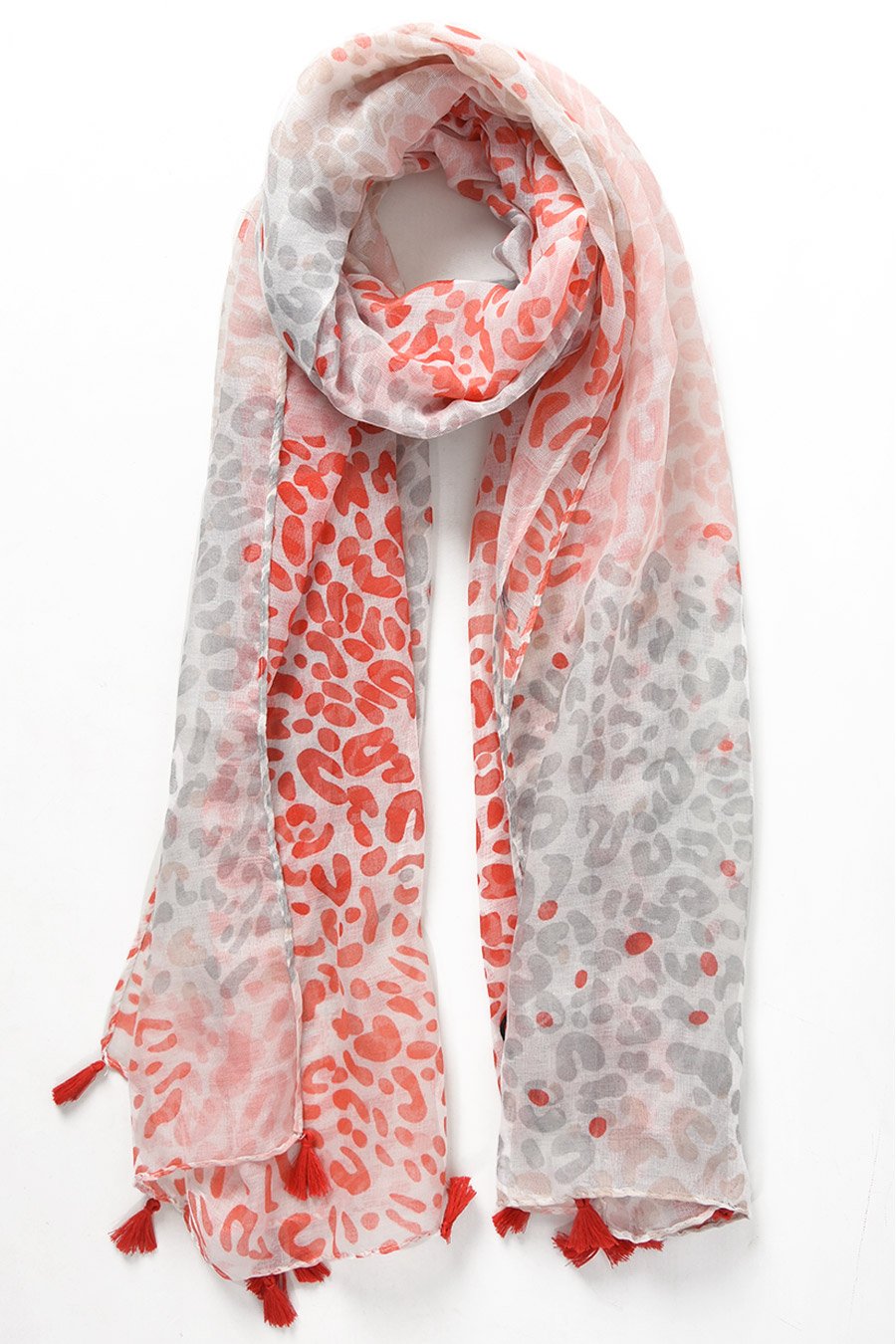 Watercolour Painted Leopard Print Scarf