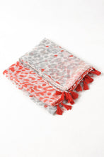 Watercolour Painted Leopard Print Scarf