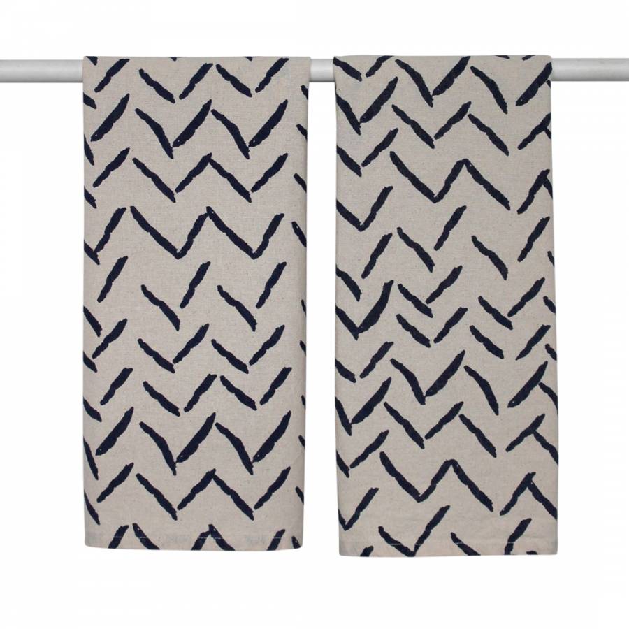 Zig Zag Tea Towel