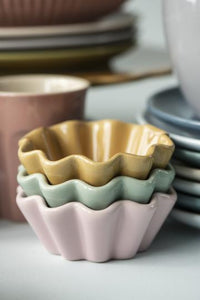 Scalloped Ceramic Dish- Blush