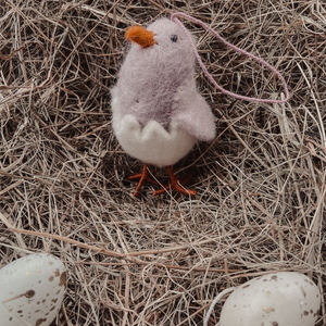 Handmade Needle Felt Chirpy Chicks Hanigng Easter Decoration