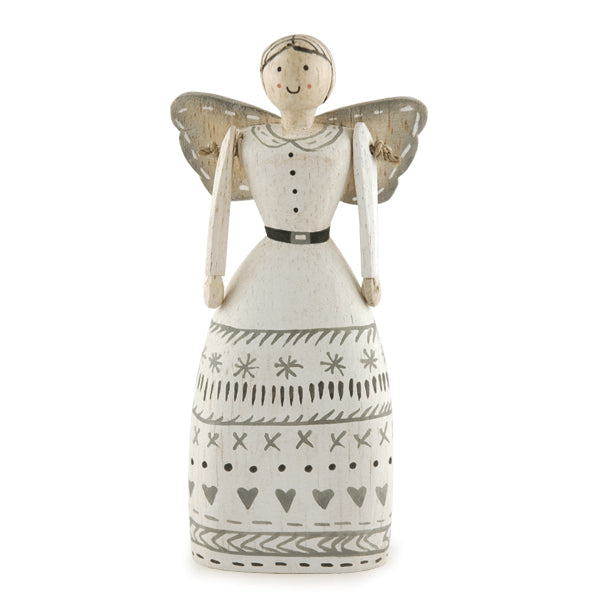Folkart angel-Ivory