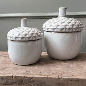 Glazed Ceramic Acorn Pot