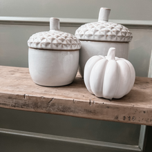 Small Ceramic White Pumpkin