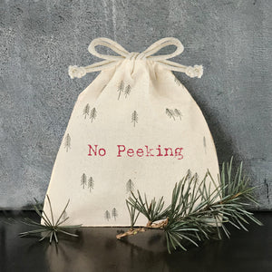 Drawstring Bag-No Peeking