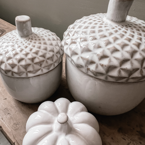 Glazed Ceramic Acorn Pot