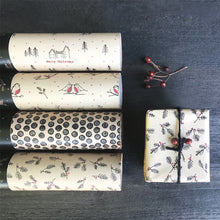 Kraft Wrap 5m Roll-Merry Christmas