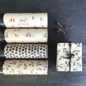 Kraft Wrap 5m Roll-Merry Christmas