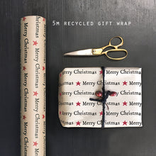 Kraft Wrap 5m Roll-Merry Christmas