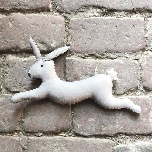 Annie White leaping rabbit