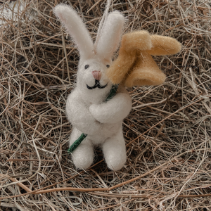 Handmade Felt Delilah Bunny Hanging Easter Decoration
