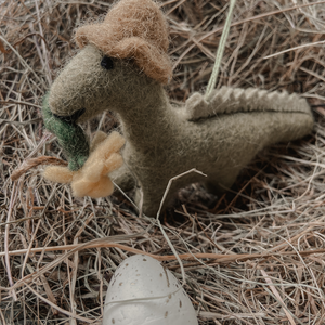 Handmade Felt Daphne Dinosaur Hanging Easter Decoration