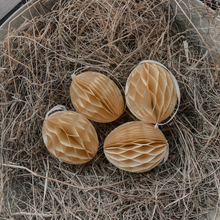 Yellow Hanging Paper Easter Eggs (Set of 4)
