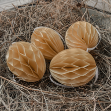 Yellow Hanging Paper Easter Eggs (Set of 4)