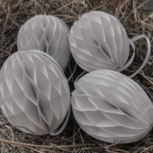 White Hanging Paper Easter Eggs (Set of 4)