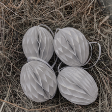 White Hanging Paper Easter Eggs (Set of 4)