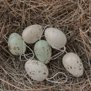 Set of 6 Hanging Easter Eggs