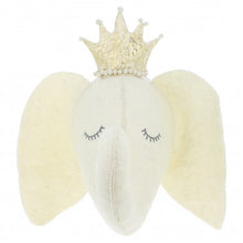 Cream Sleepy Elephant with Crown