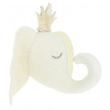 Cream Sleepy Elephant with Crown