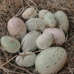 Set of 6 Hanging Easter Eggs