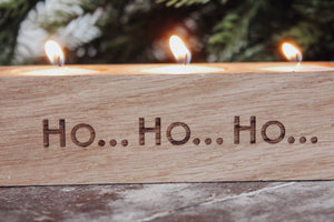 Ho Ho Ho Candle Holder