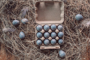 Box of 12 Quail Egg's - Grey Marble