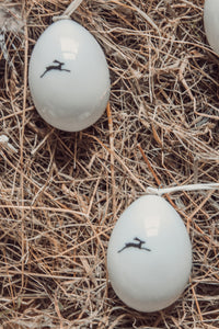 Porcelain egg-Bunnies