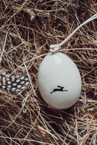 Porcelain egg-Bunnies