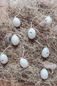 Porcelain egg-Bunnies