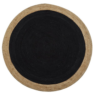 Milano Soft Jute Rug with Charcoal Centre