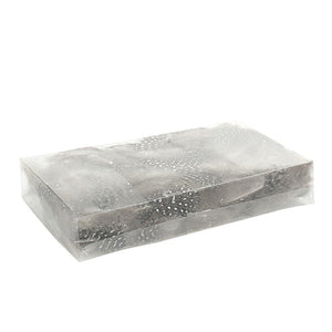 Guinea Fowl Feathers Light Brown - Box