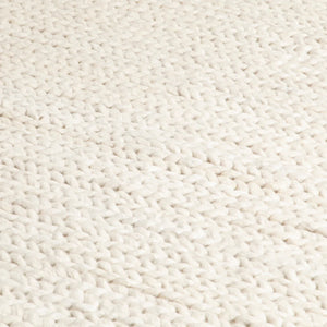 Cream Knitted Large Rug
