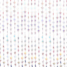 Iridescent Foil Curtain Backdrop Hanging Star Decoration
