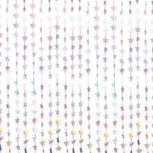 Iridescent Foil Curtain Backdrop Hanging Star Decoration