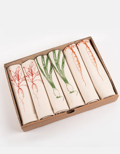 Spring Vegetable Napkin Gift Set