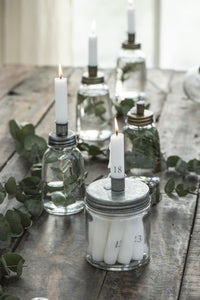 Candle Holder Jar- Silver